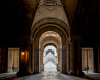 Louvre Museum less popular side  view